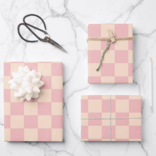 Schachtel für Rosa und Creme Geschenkpapier Set