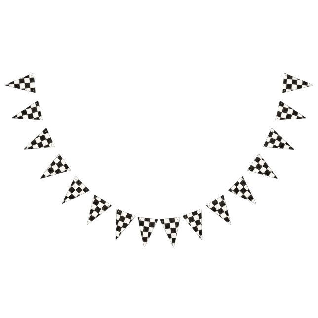 Schachtel für Schwarz-Weiß-Racing Wimpelkette (Alle)