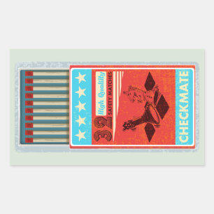 Schachtel für Streichhölzer Pop Rechteckiger Aufkleber