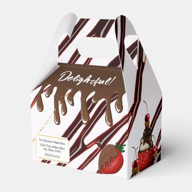 Schachtel für süße Leckereien Gastgeschenk Geschenkschachtel (Vorderseite)