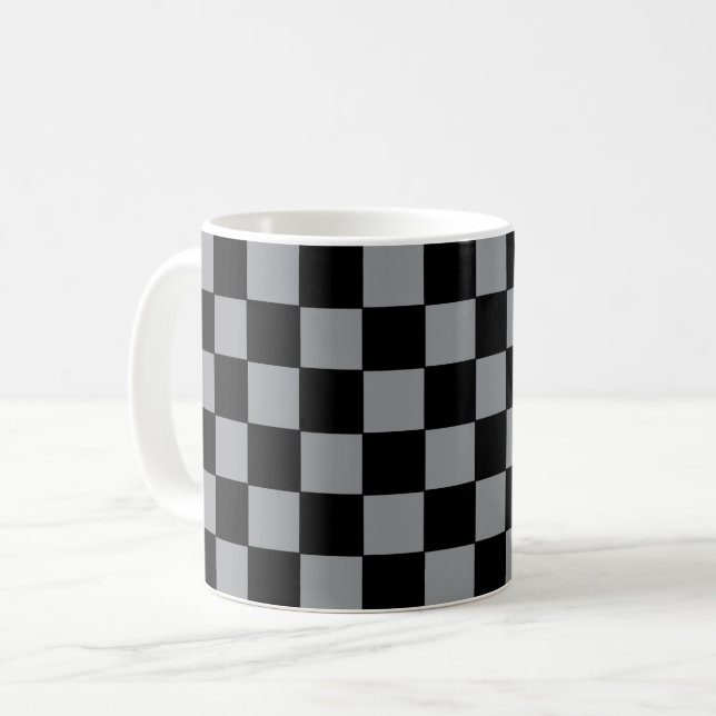 Schachtel grau und schwarz kaffeetasse (Vorderseite Links)