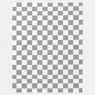 Schachtel grau und weiß fleecedecke