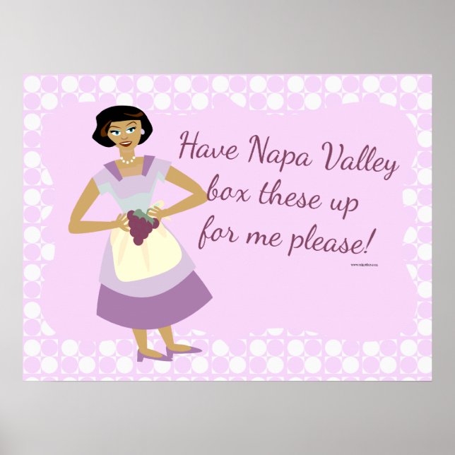 Schachtel hoch Diese Trauben Hausfrau Spaß Cartoon Poster (Vorne)