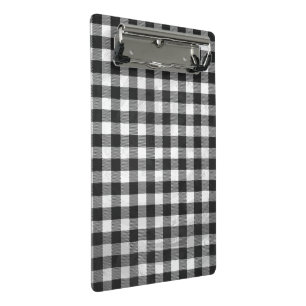 Schachtel Kariert Schwarz/Weiß Mini Klemmbrett