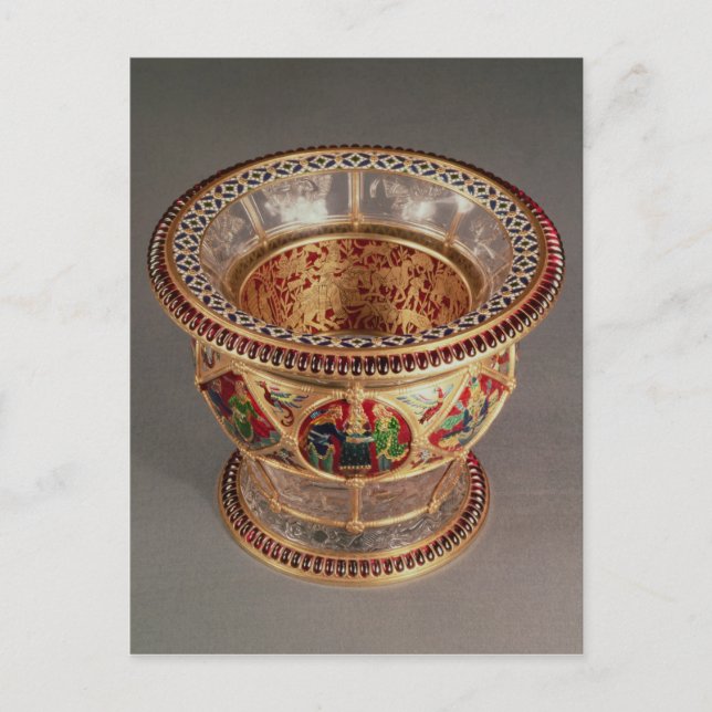 Schachtel mit Plique-a-jour und Garnelen Postkarte (Vorderseite)