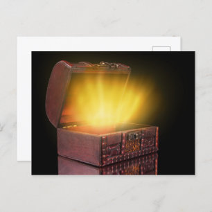 Schachtel mit Schätzen Postkarte
