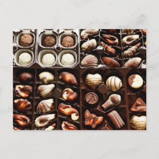 Schachtel Pralinen Postkarte