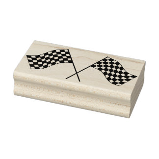 Schachtel-Racing-Fahnen Rubber-Briefmarke Gummistempel