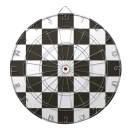 Schachtel (Schwarz und Weiß) (Muster des Schachbre Dartscheibe