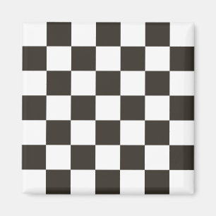 Schachtel (Schwarz und Weiß) (Muster des Schachbre Magnet