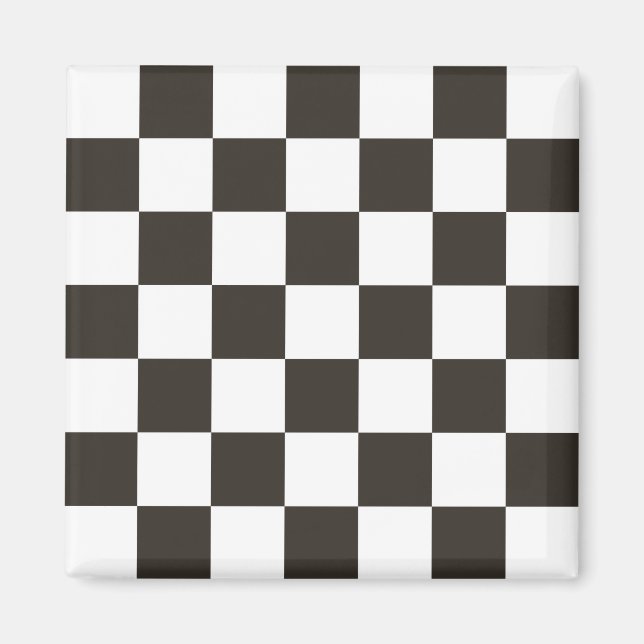 Schachtel (Schwarz und Weiß) (Muster des Schachbre Magnet (Vorne)