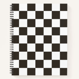 Schachtel (Schwarz und Weiß) (Muster des Schachbre Notizbuch