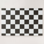 Schachtel (Schwarz und Weiß) (Muster des Schachbre Puzzle<br><div class="desc">Dieses Design verfügt über eine schwarz-weiße Schachflagge, die typischerweise im Motorsport verwendet wird, um das Ziel anzuzeigen. Die Flagge wird oft mit dem Gewinner eines Rennens in Verbindung gebracht, da sie die ersten sind, die an der Schachflagge vorbeifahren. Das Muster kann auch durch ein Schachbrett beeinflusst werden, das zum Spielen...</div>