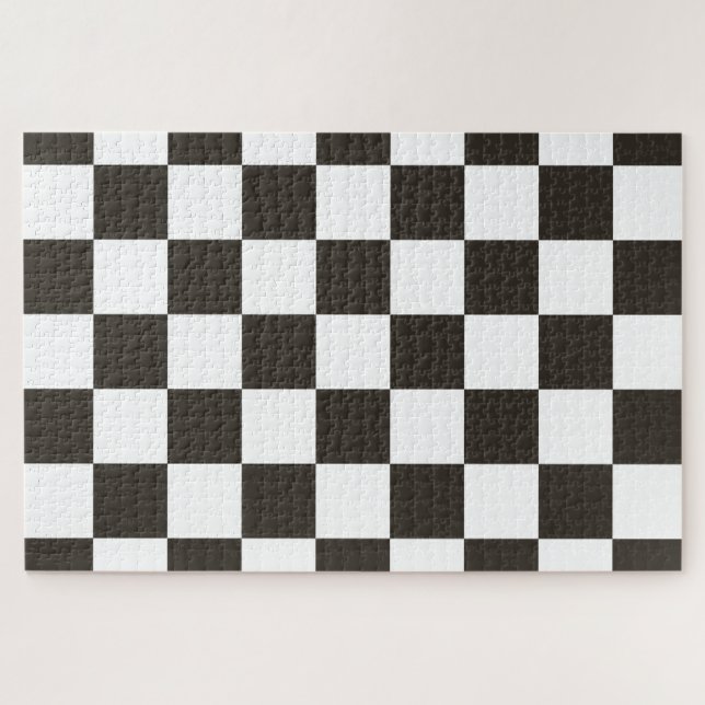 Schachtel (Schwarz und Weiß) (Muster des Schachbre Puzzle (Horizontal)