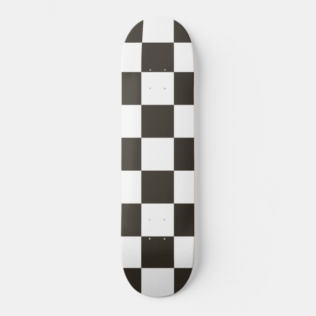 Schachtel (Schwarz und Weiß) (Muster des Schachbre Skateboard (Vorderseite)