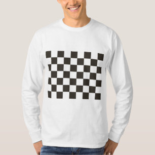 Schachtel (Schwarz und Weiß) (Muster des Schachbre T-Shirt