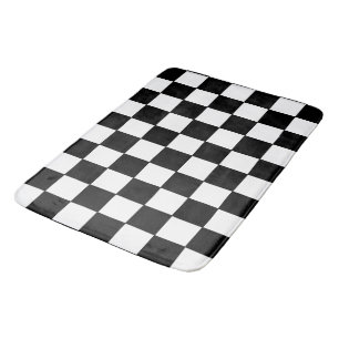 Schachtel weiß und schwarz badematte