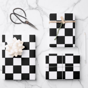 Schachtel weiß und schwarz geschenkpapier set