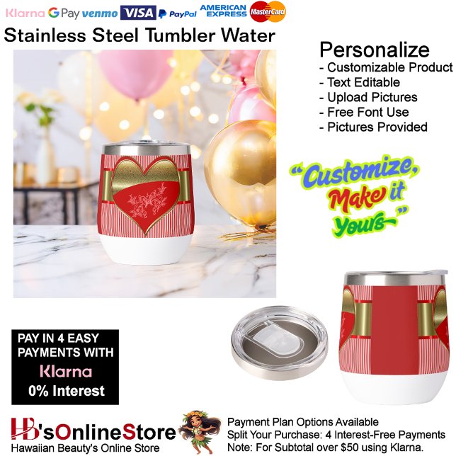 Schachteln aus dem harten Stahl Wasser des Tubbler (Boxes of Hearts Stainless Steel Wine Tumbler Water.)