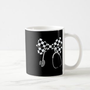 Schachter Coquette Nurse Stethoscope Bow Checkered Kaffeetasse