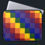 Schachter Regenbogen Laptopschutzhülle<br><div class="desc">Feiern Sie Ihren Stolz, Ihre Unterstützung oder Ihre Liebe mit diesem coolen, karierten Regenbogenmuster. Jede Reihe von regenbogenfarbenen Quadraten verschiebt ein Quadrat nach rechts, um ein buntes kariertes Muster zu schaffen. Die Quadrate rot, orange, gelb, grün, blau, indigo und violett bilden eine Abfolge von diagonal getretenen Streifen. Digitales 9000 x...</div>