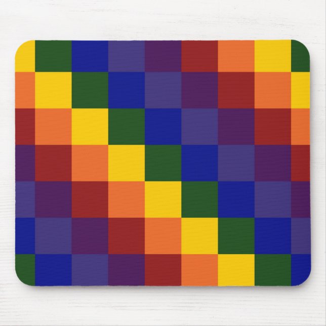 Schachter Regenbogen Mousepad (Vorne)