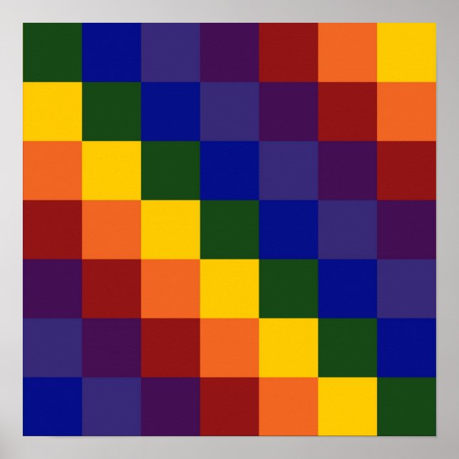 Schachter Regenbogen Poster (Vorne)
