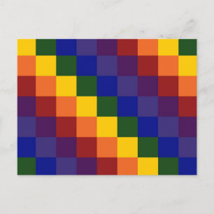 Schachter Regenbogen Postkarte