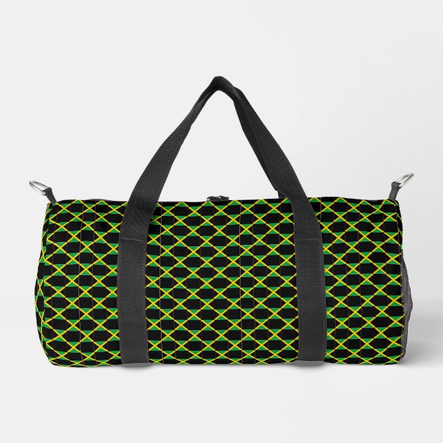Schachtes jamaikanisches Flaggenmuster Duffle Bag (Vorderseite)
