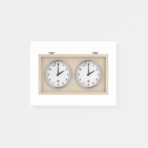 Schachuhr Post-it Klebezettel