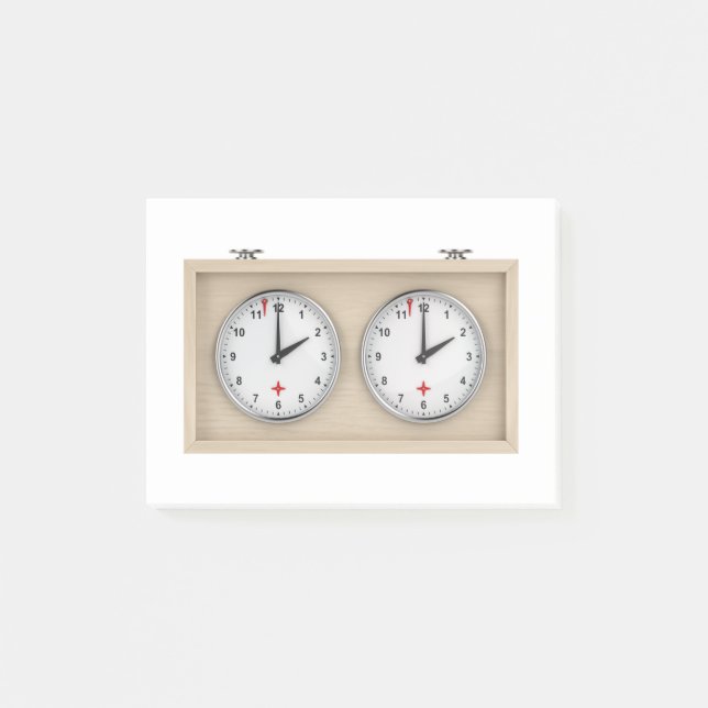 Schachuhr Post-it Klebezettel (Vorderseite)