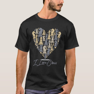 Schachvereins-Spiel Königin König Pferd Schachfigu T-Shirt