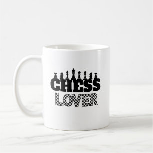 Schachwort Schwarze Teile Lover Board Design Kaffeetasse