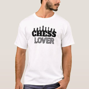 Schachwort Schwarze Teile Lover Board Design T-Shirt