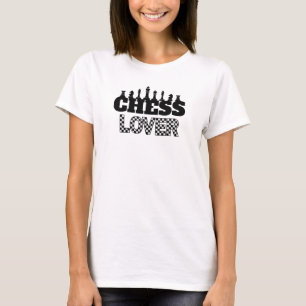 Schachwort Schwarze Teile Lover Board Design T-Shirt