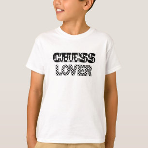 Schachwortwörsche Schwarze Buchstaben Lover Board T-Shirt