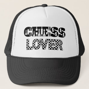 Schachwortwörsche Schwarze Buchstaben Lover Board Truckerkappe