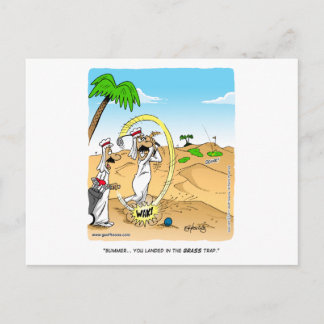 Schade! Du hast die Grasfalle getroffen! Postkarte