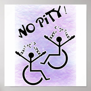 Schade! - T - Shirt von Behinderten Poster