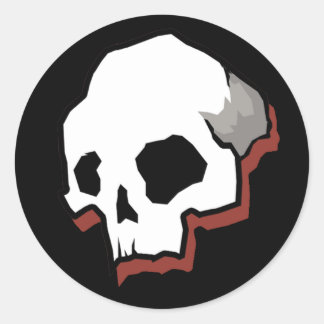 Schädel 17 runder aufkleber