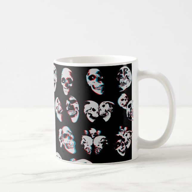 Schädel 3D: Kundenspezifische Kaffee-Tasse Kaffeetasse (Rechts)