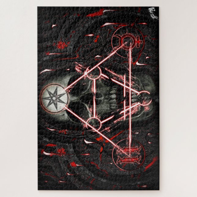 Schädel 888 puzzle (Vertikal)