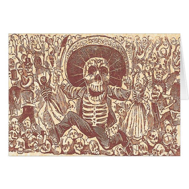 Schädel aus Oaxaca, La Calavera Oaxaqueña (Vorderseite (Horizontal))
