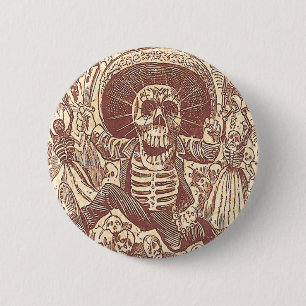 Schädel aus Oaxaca, La Calavera Oaxaqueña Button