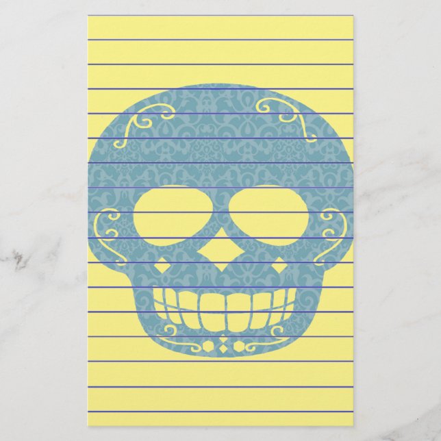 Schädel Briefpapier (Vorderseite)