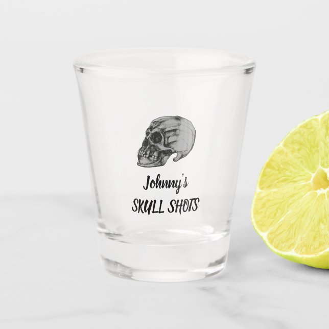 Schädel Cranium Schnapsglas (Vorderseite)