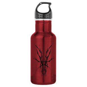 Schädel des Hirsches Tribal-Design für Hirschjäger Edelstahlflasche