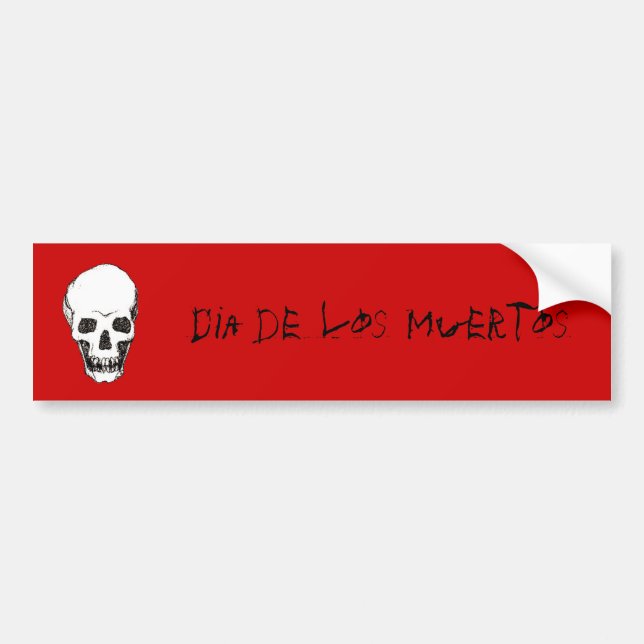 Schädel Dia de Los Muertos Autoaufkleber (Vorne)