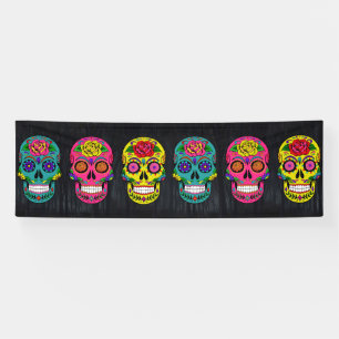 Schädel Día de Los Muertos Sugar Banner
