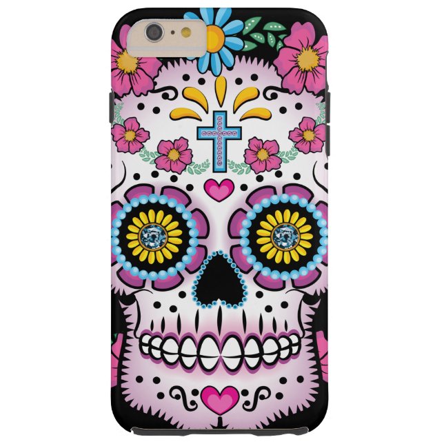 Schädel Dia de Los Muertos Sugar Case-Mate iPhone Hülle (Rückseite)